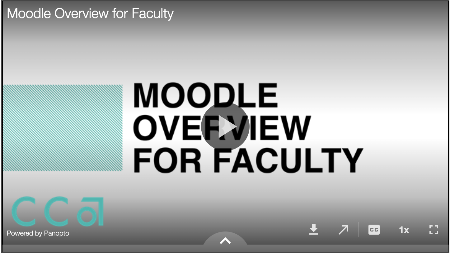 thumbnail for the Panopto video titled Moodle Overview for Faculty